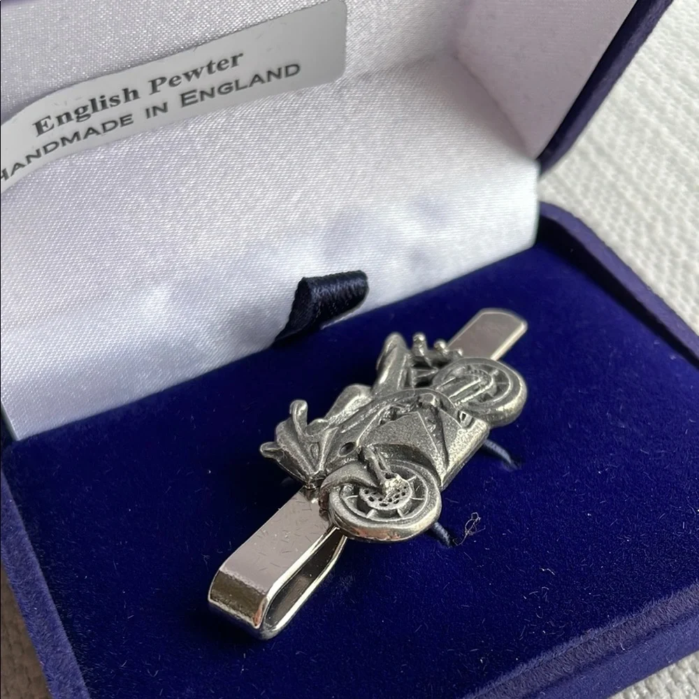 Hoardersworld Motorcycle Tie Clip (Slide) Handmade Gift Boxed
